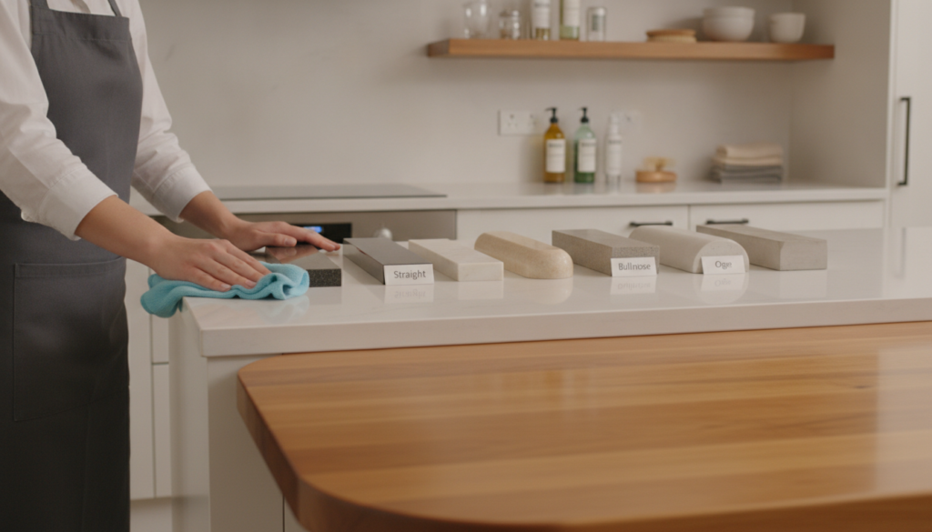 Maintenance and care for countertop edge profiles
